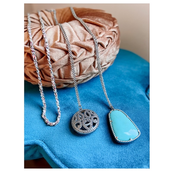 Lot of 3 Silver Boho Statement Necklaces